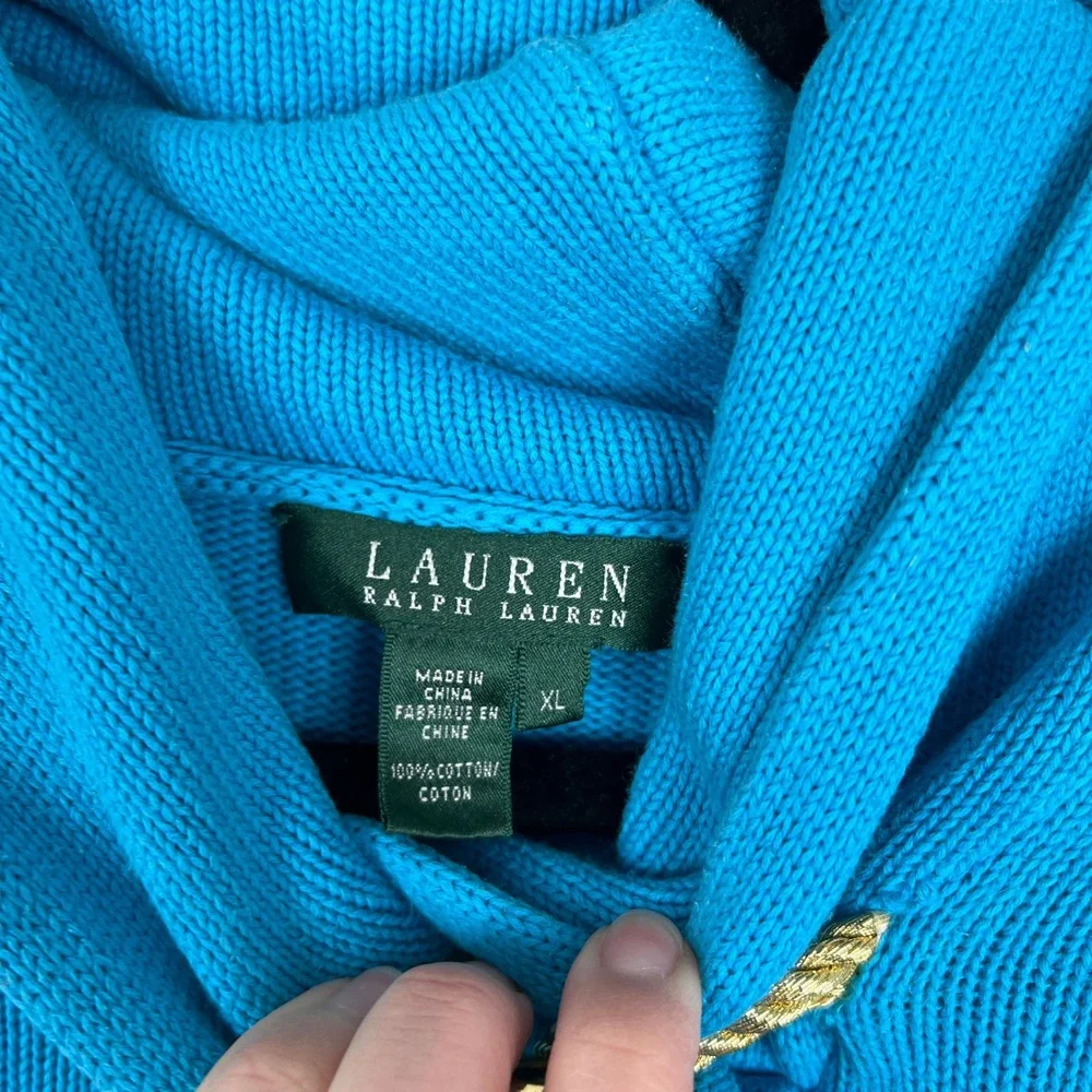 Lauren‎ Ralph Lauren Women's Knit Sweater Blue Sz XL